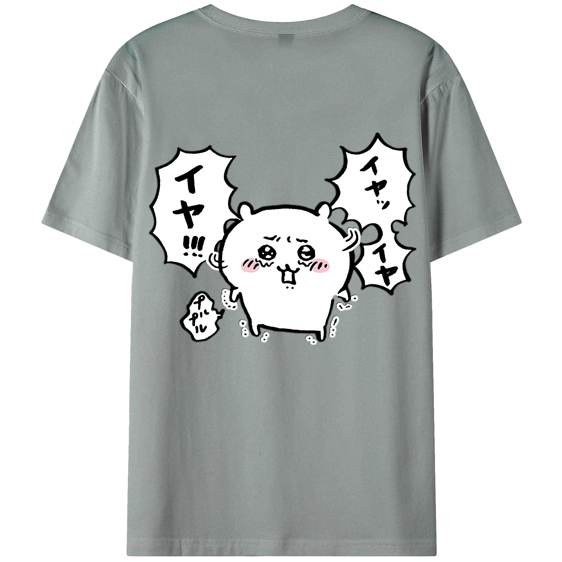 （画像用） ちいかわ ちいかわ Chii-kawa chiikawa 綿100％ メンズ半袖Tシャツ（バックプリント） 通気性